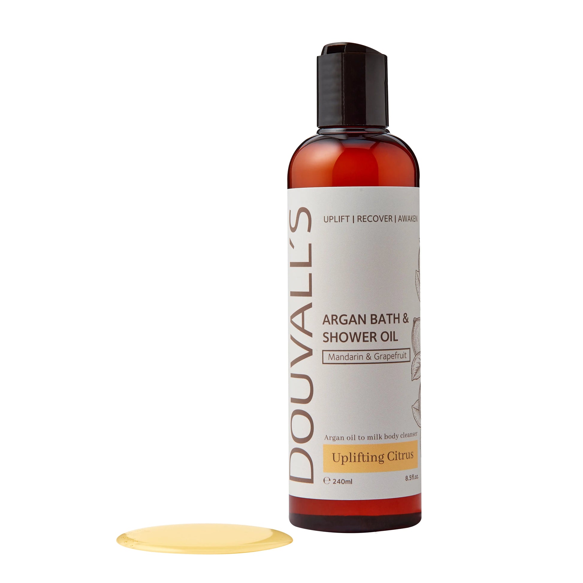 Argan Bath and Shower oil 240ml - Uplifting Citrus | Luxurious and Nourishing Body Cleanser Douvalls Beauty
