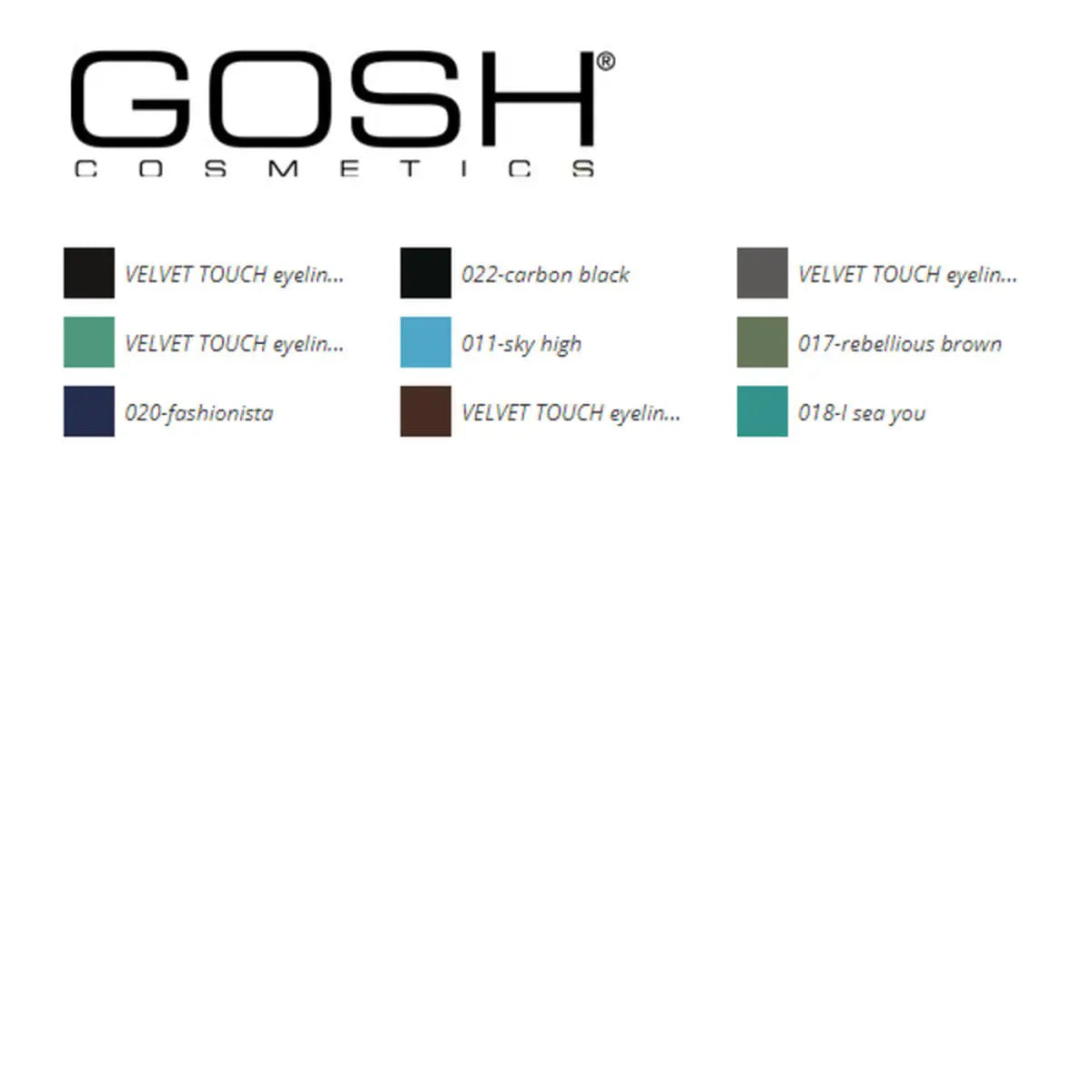 Eyeliner Velvet Touch Gosh Copenhagen (1,2 g) Gosh Copenhagen
