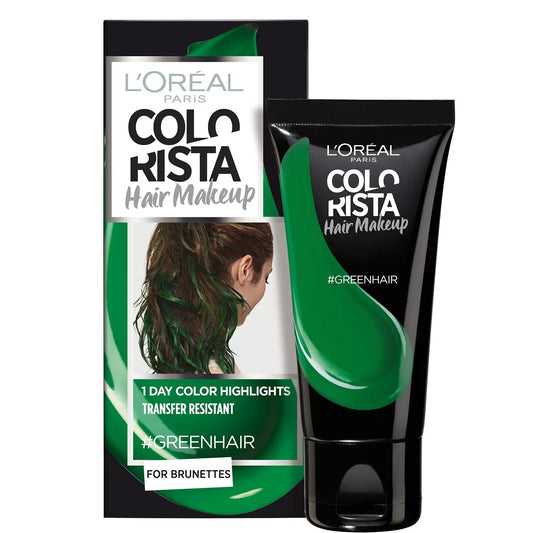 L’Oreal Paris L'Oreal Paris, Colorista Hair Makeup, Semi-Permanent Hair Dye, #GREENHAIR, 30 ml For Women (3600523617265) L`Oreal Paris