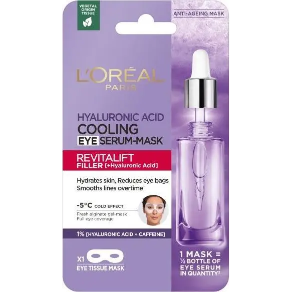 L&apos;ORÉAL PARIS Revilafit Filler Cooling Eye Serum Tissue Mask (3600524013554) L’Oreal Paris