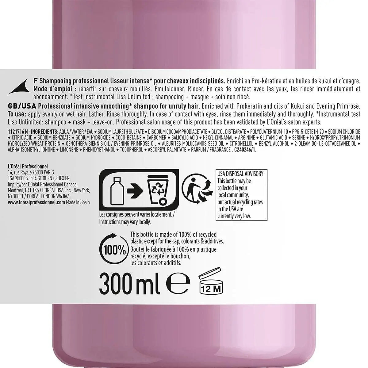 Shampoo L'Oreal Professionnel Paris E3554800 L'Oreal Professionnel Paris