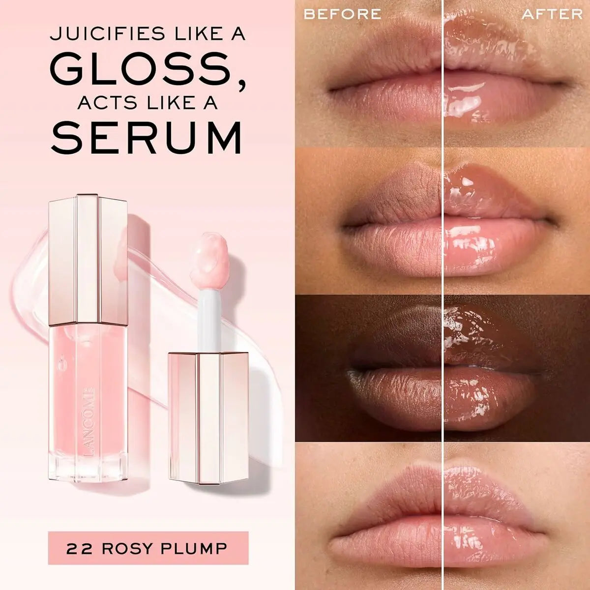 Gloss Lancôme IDÔLE MAKE-UP Nº 22-Rosy Plump 9 ml Lancôme
