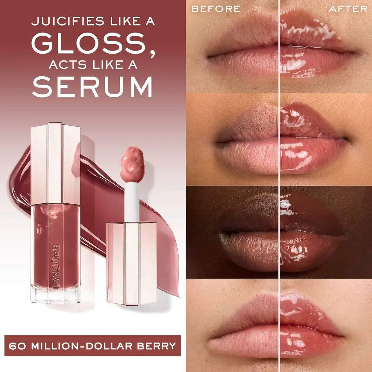 Gloss Lancôme IDÔLE MAKE-UP Nº 60-Million-Dollar Berry 9 ml Lancôme