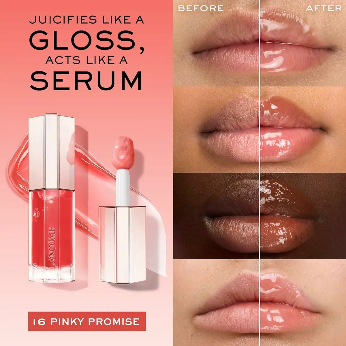 Gloss Lancôme IDÔLE MAKE-UP Orange Nº 16-Pinky Promise 9 ml Lancôme