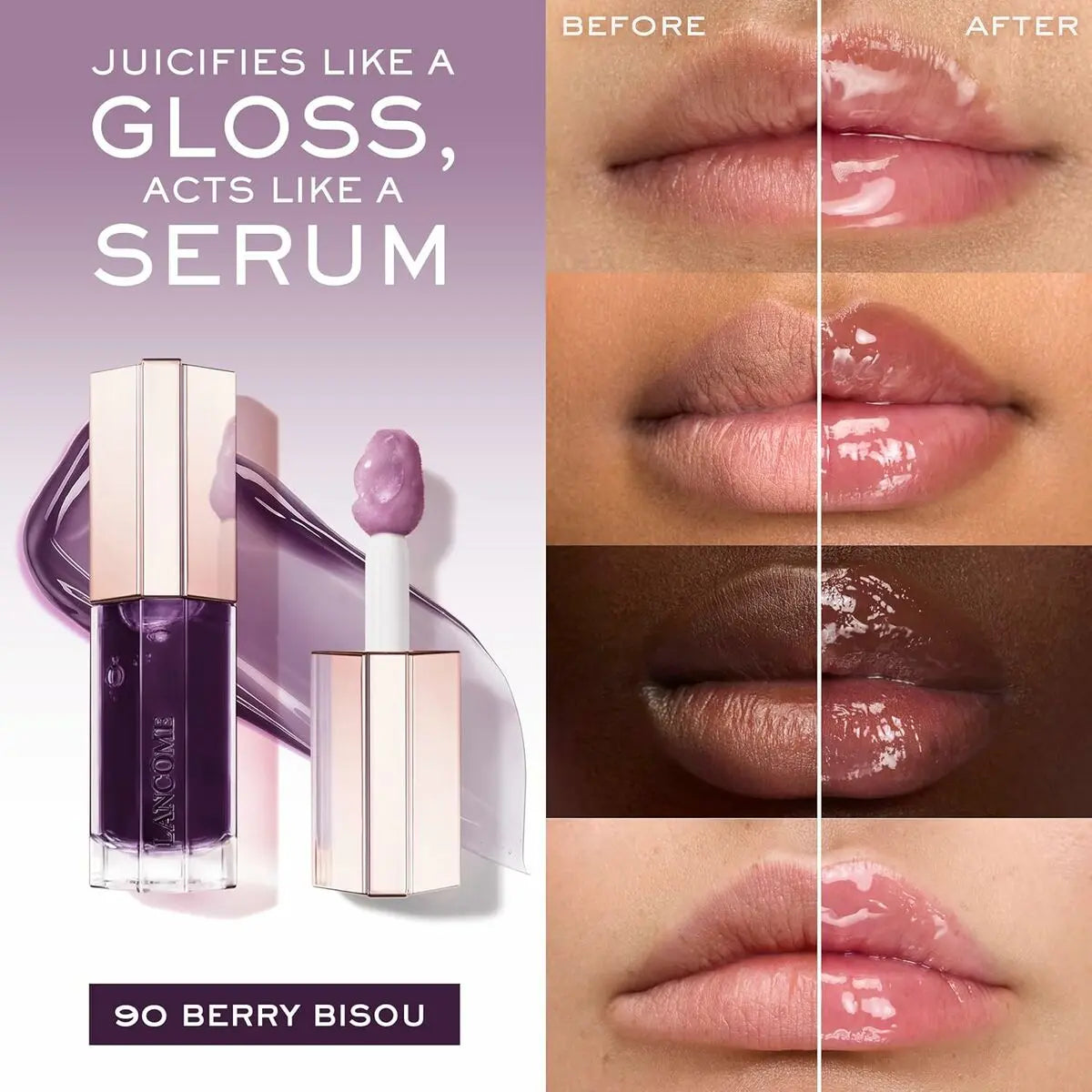 Gloss Lancôme IDÔLE MAKE-UP Purple Nº 90-Berry Bisou 9 ml Lancôme