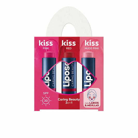 Lip Balm Liposan KISS KISS KISS 3 Pieces Liposan
