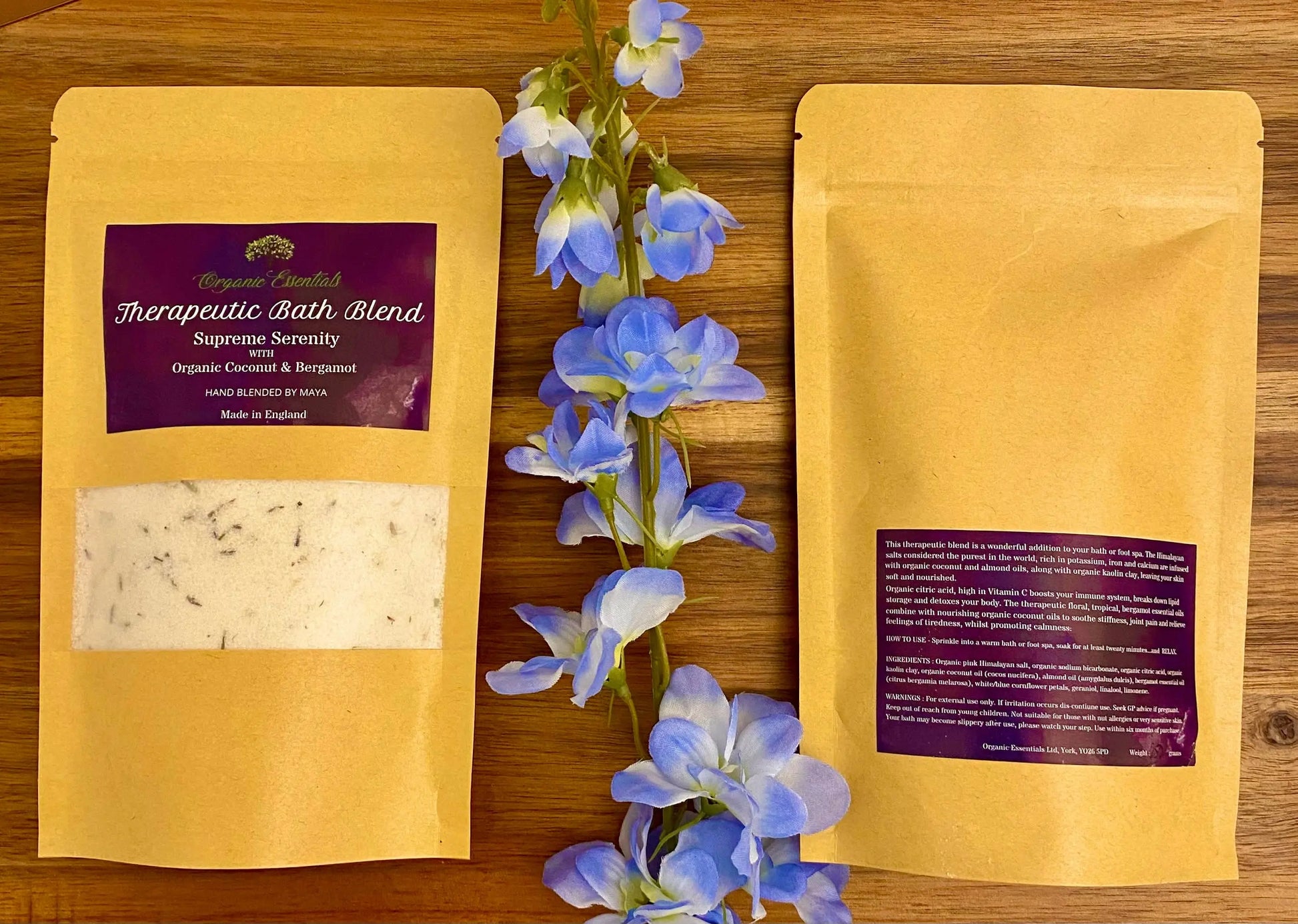 Eight 100g Luxury Natural Bath Blends in Eco-Pouch Lydia Cosmétique