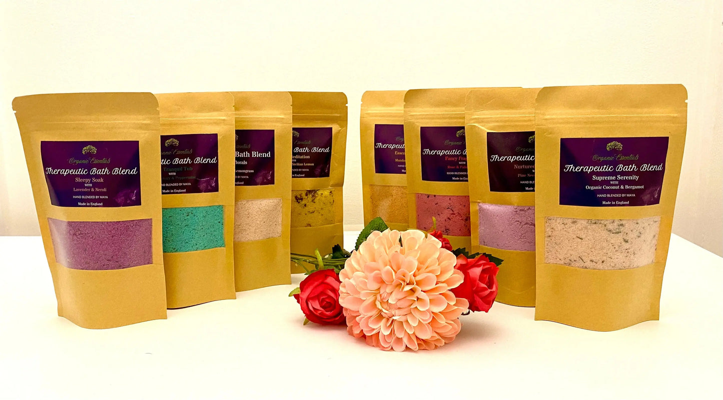 Eight 250g Luxury Natural Bath Blends in Eco-Pouch Lydia Cosmétique