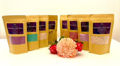 Eight 250g Luxury Natural Bath Blends in Eco-Pouch Lydia Cosmétique