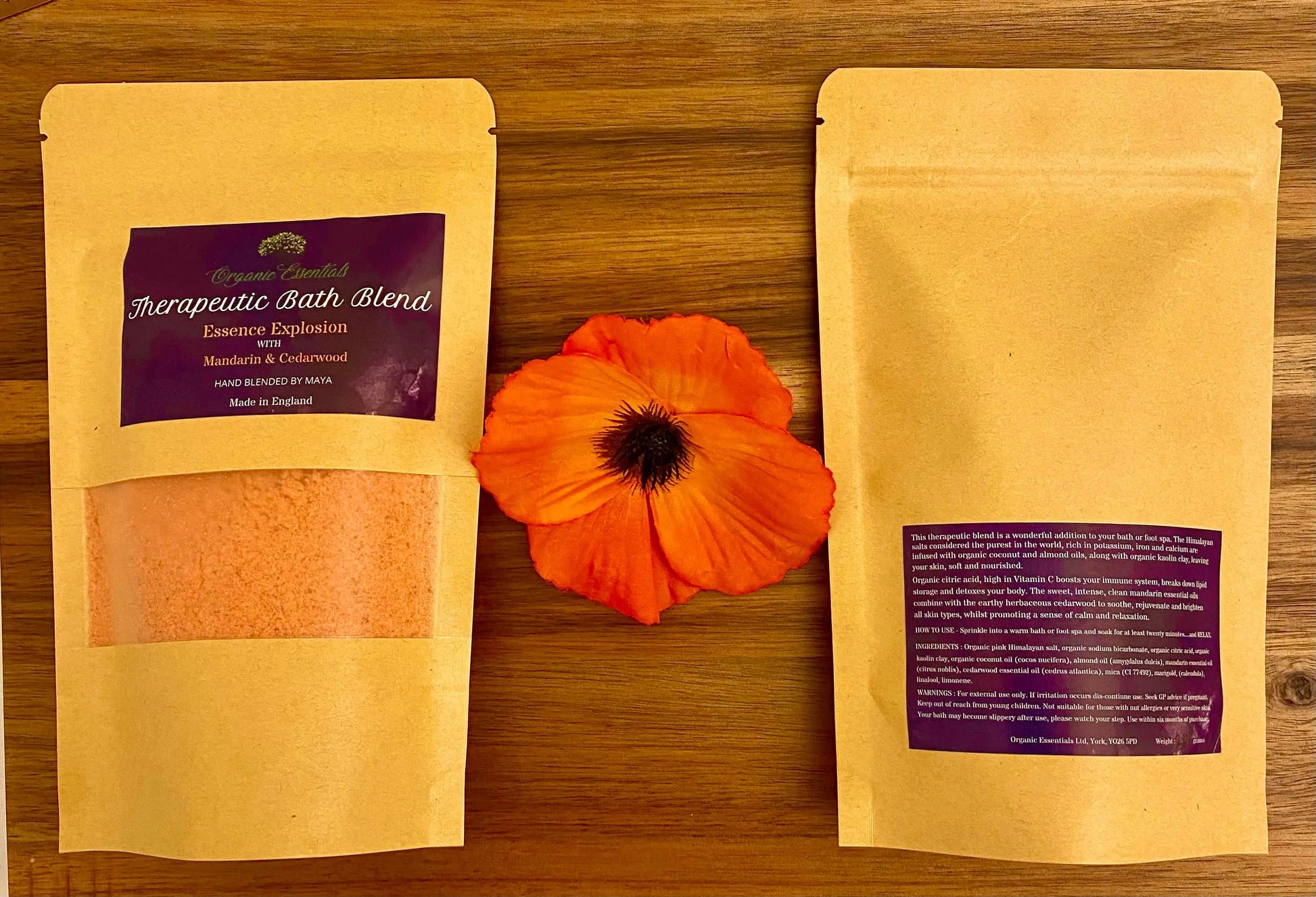 Eight 250g Luxury Natural Bath Blends in Eco-Pouch Lydia Cosmétique