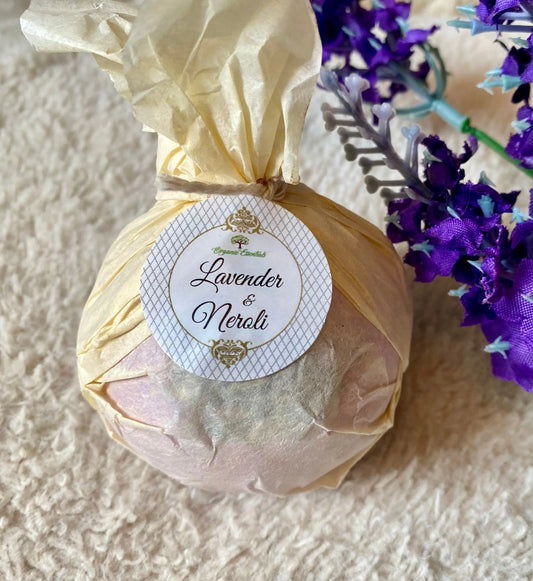 Therapeutic Bath Bomb - Lavender & Neroli Essential Oils Lydia Cosmétique