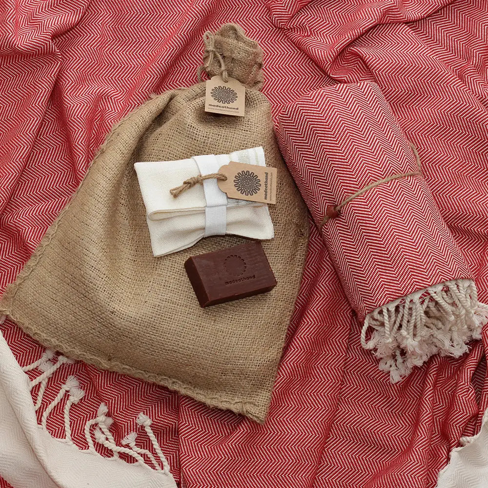 Bath & Body - Herringbone Red MADEATHAND