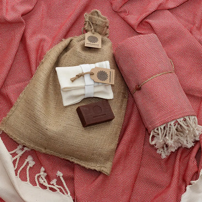 Bath & Body - Herringbone Red MADEATHAND