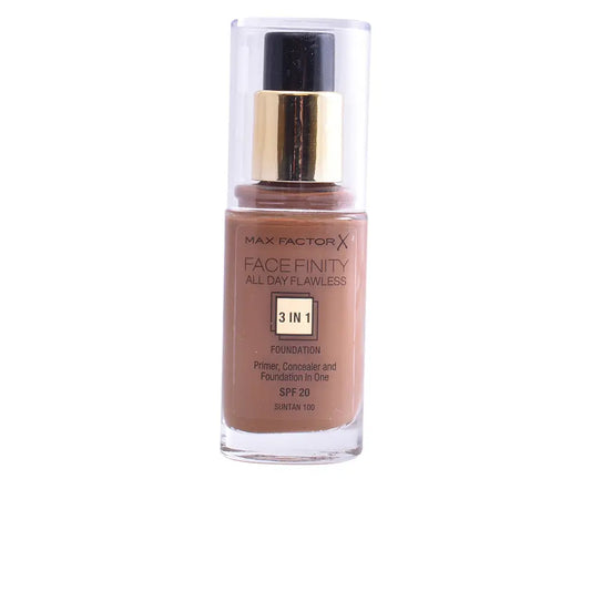 FACEFINITY ALL DAY FLAWLESS 3 IN 1 foundation #100-suntan 30 ml Max Factor