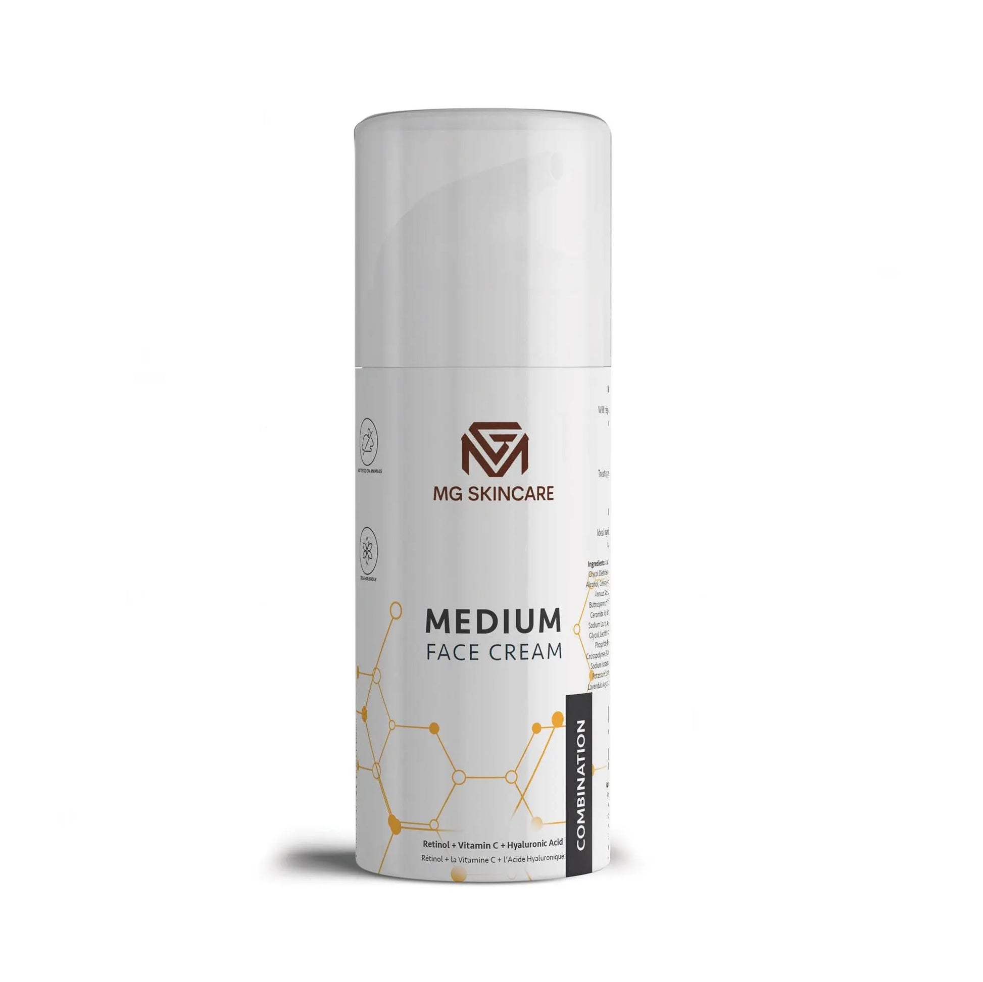 Medium Face Cream with Retinol - Vita C & Hyaluronic Acid MG Skincare