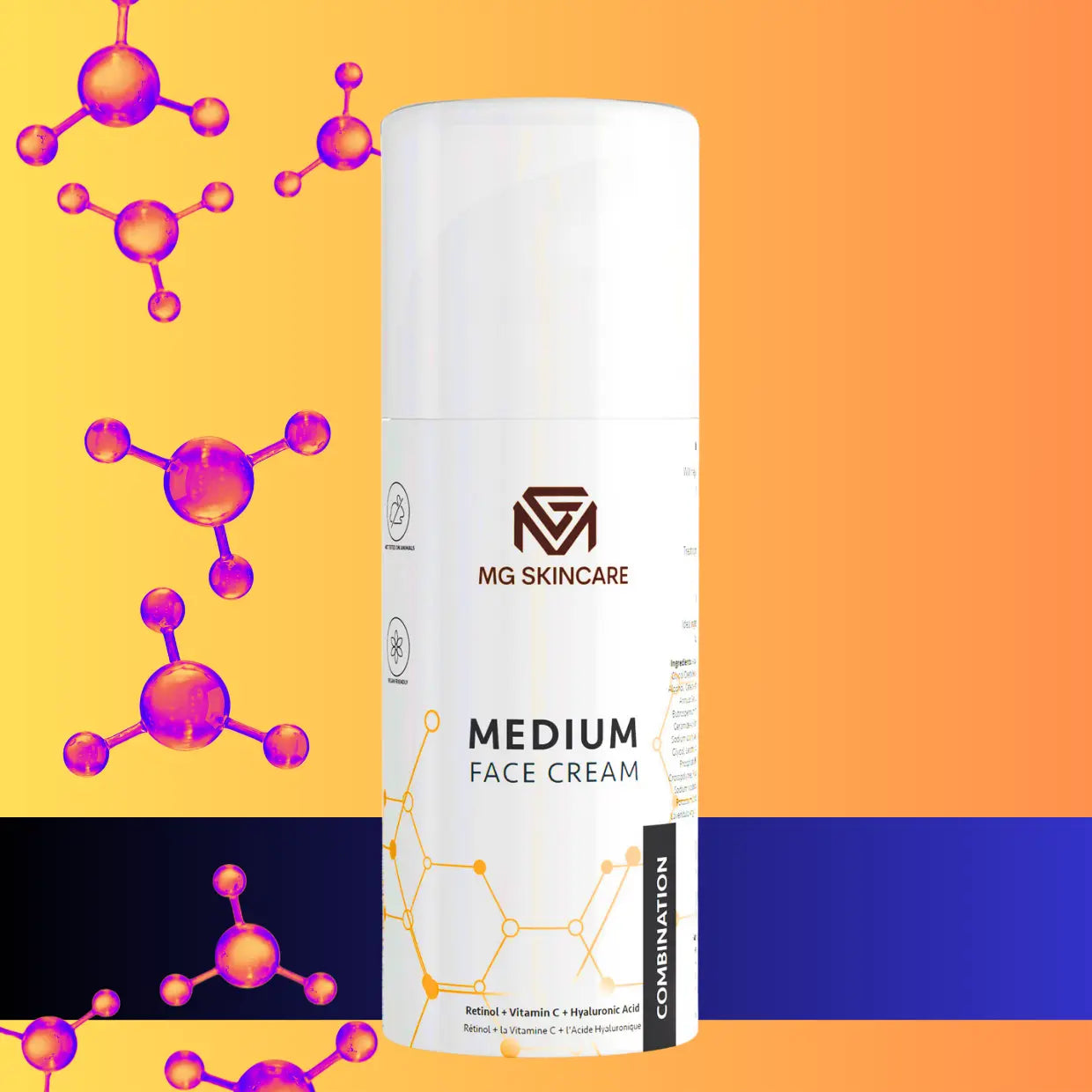 Medium Face Cream with Retinol - Vita C & Hyaluronic Acid MG Skincare
