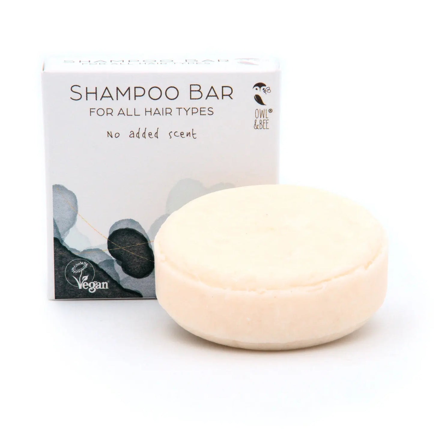 Solid shampoo bar - For all hair types - No added scent - Vegan Owl & Bee