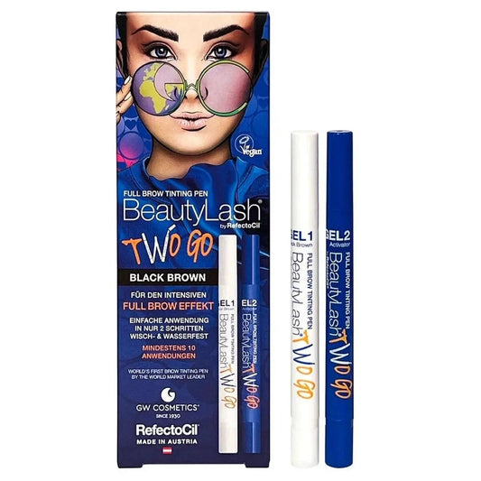 Eyelash Dye RefectoCil BeautyLash Two Go Black Brown 2 Pieces RefectoCil