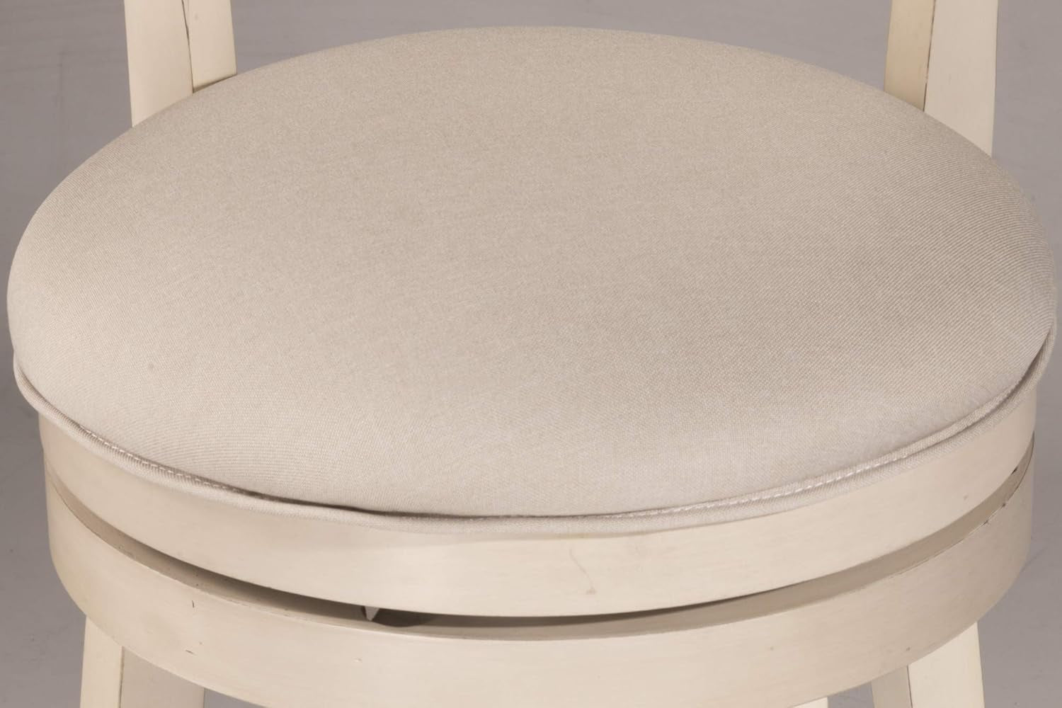Distressed Gray Swivel Counter Height Stool with Comfort-3