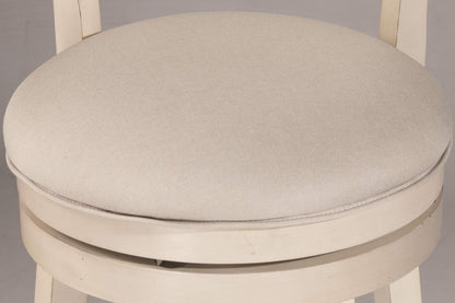 Distressed Gray Swivel Counter Height Stool with Comfort-3