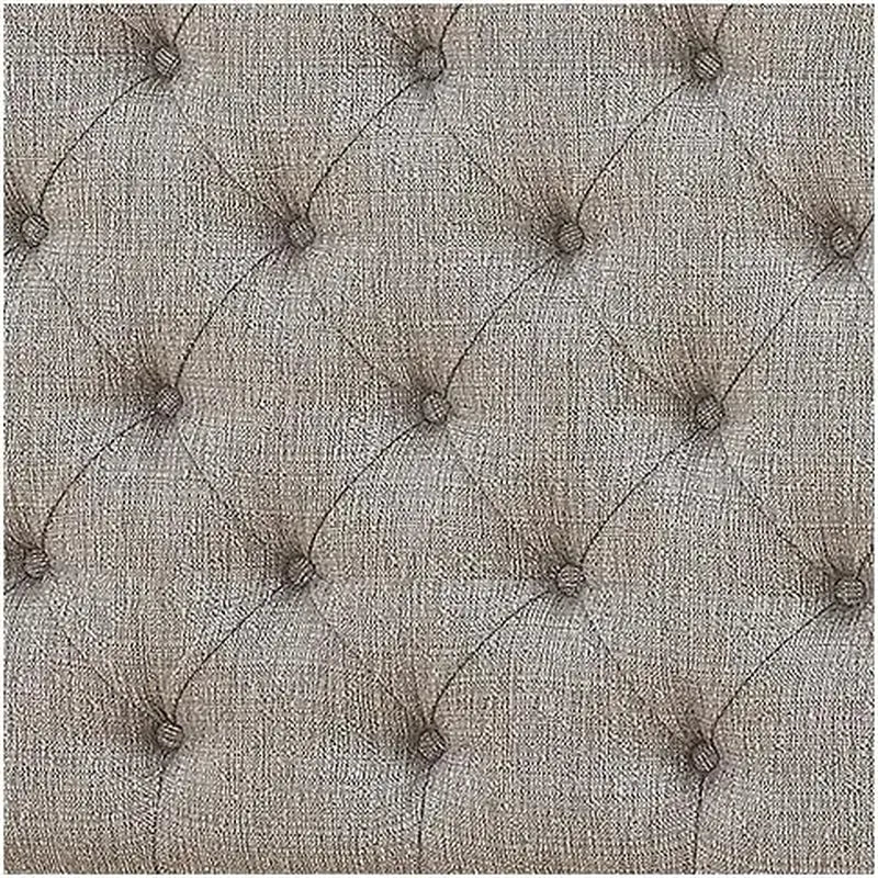 Vintage White Twin Upholstered Tufted Cottage Headboard-4