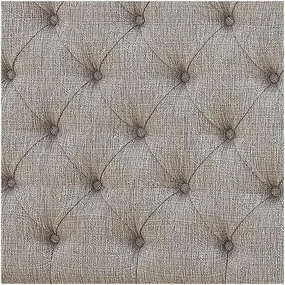 Vintage White Twin Upholstered Tufted Cottage Headboard-4