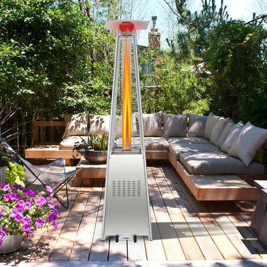 42000 BTU Pyramid Patio Heater with Wheels-0