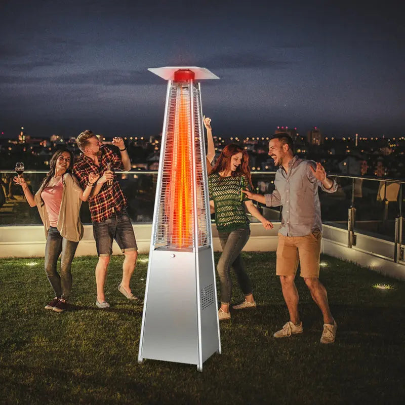 42000 BTU Pyramid Patio Heater with Wheels-5