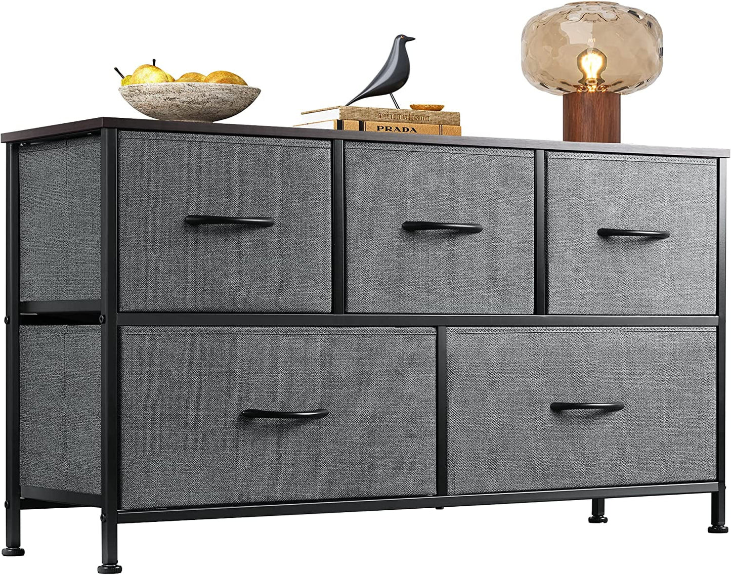 5-Drawer Wide Fabric Dresser Organizer-1