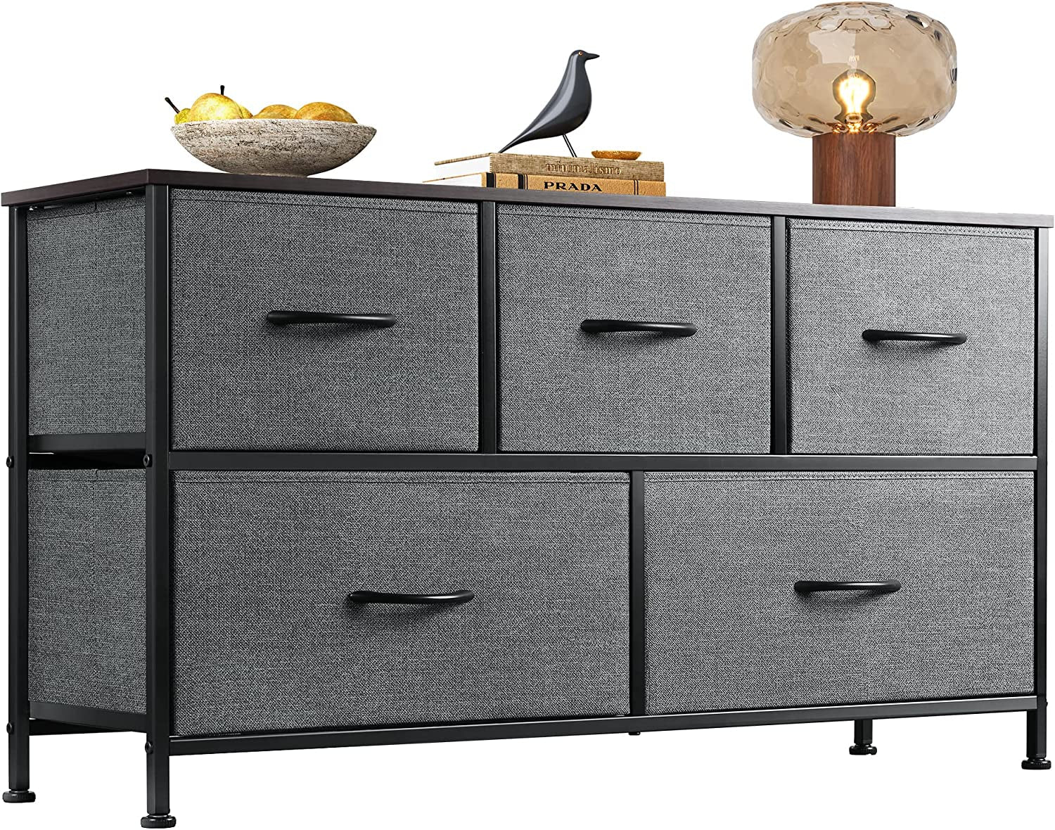 5-Drawer Wide Fabric Dresser Organizer-1