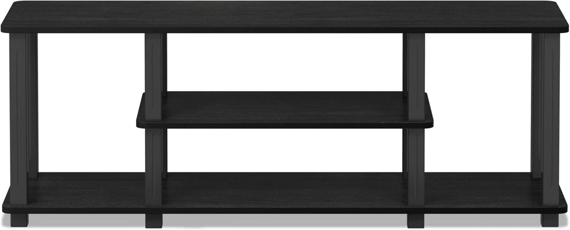 ‎20 Pounds Turn-N-Tube No Tools 3D 3-Tier Entertainment TV Stand up to 50 Inch TV, Square Tubes, Americano/Black-2