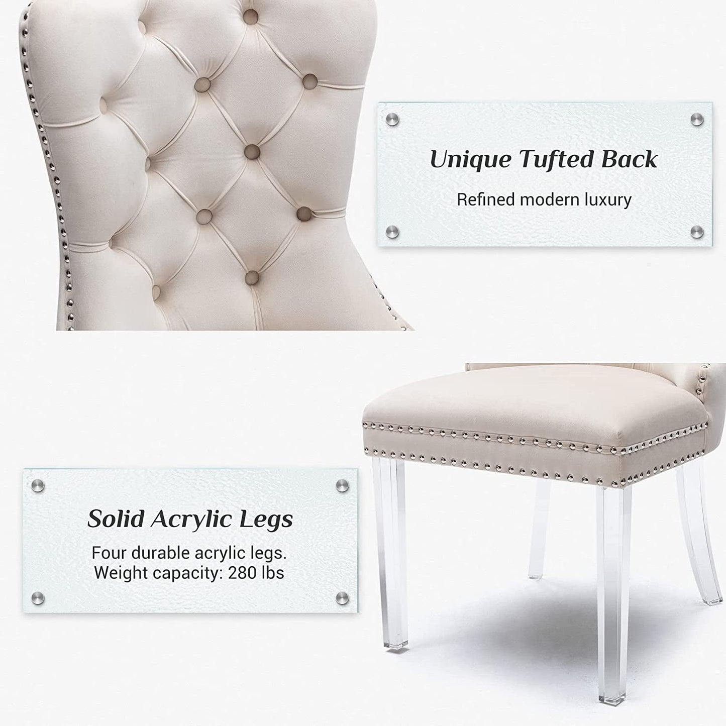 Velvet Dining Chairs Set of 4-3
