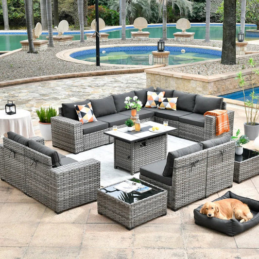 Versatile Sectional Seating Group With Cushions For Space-1