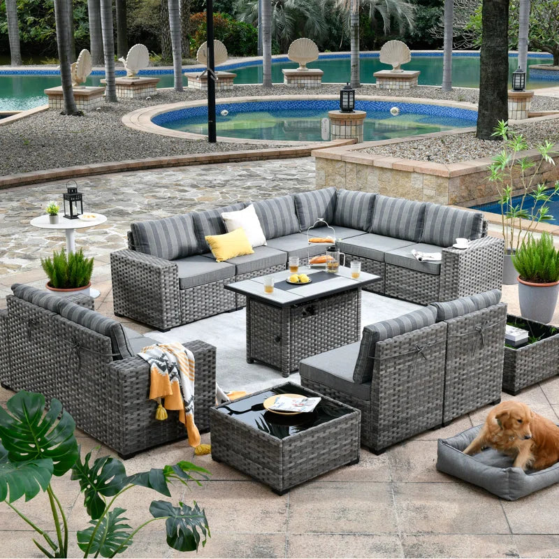 Versatile Sectional Seating Group With Cushions For Space-4