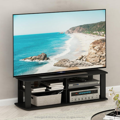 11191BK the Entertainment Center TV Stand, Black-2