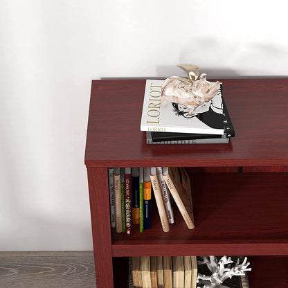 Cherry Wood Bookcase with Adjustable Shelves-1