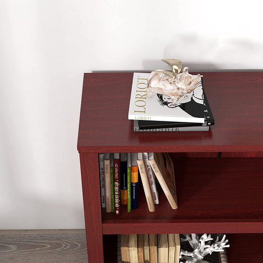 Cherry Wood Bookcase with Adjustable Shelves-1