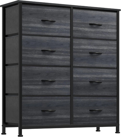 Dresser with 8 Drawers - Fabric Storage Tower, Organizer Unit for Bedroom, Hallway, Closets - Sturdy Steel Frame, Wooden Top & Easy Pull Fabric Bins-0