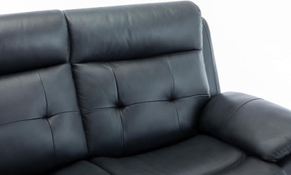 Oversized Leather Loveseat Manual Recline, Console, Cupholders-4