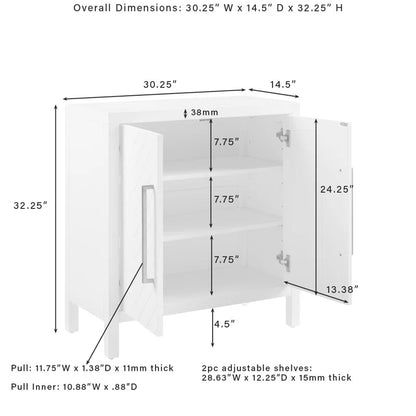 Accent Cabinet With Adjustable Shelves And Cable Grommets-4