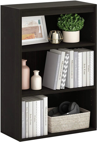 Pasir 3-Tier Open Shelf Bookcase, Dark Espresso-4