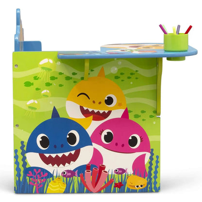 Baby Shark Chair Desk with Storage Bin - Ideal for Arts & Crafts, Snack Time, Homeschooling, Homework & More by-3
