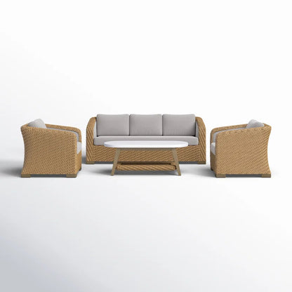 Premium All Weather Wicker Conversation Set for Five-0