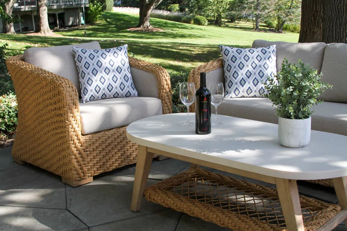 Premium All Weather Wicker Conversation Set for Five-2