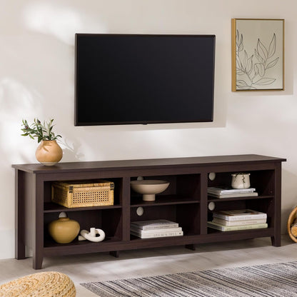 Wren Classic 6 Cubby TV Stand for Tvs up to 80 Inches, 70 Inch, Espresso-1