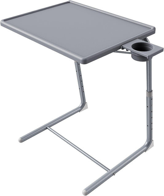Adjustable TV Tray Table for Bed & Sofa Gray-0