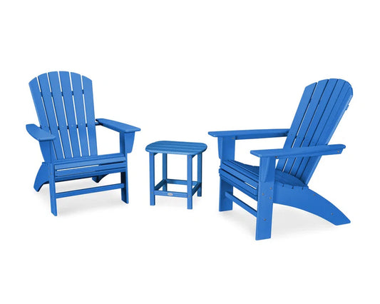 Nautical Adirondack Set With Weatherproof Table Two Chairs-0
