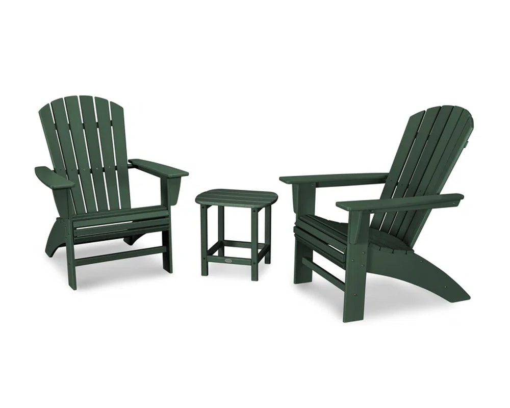 Nautical Adirondack Set With Weatherproof Table Two Chairs-3