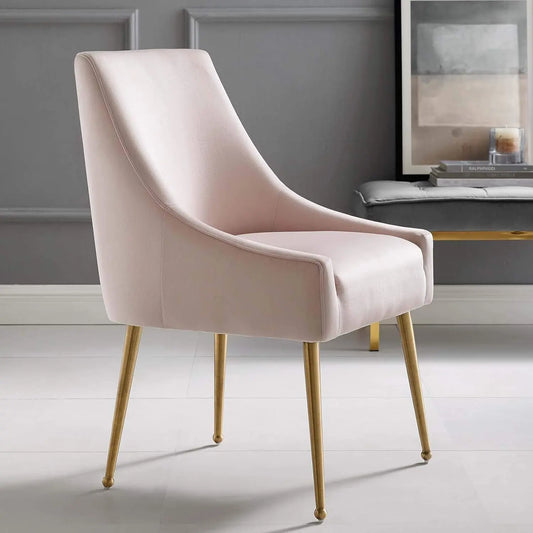 Discern Upholstered Performance Velvet Dining Chair, Pink-1