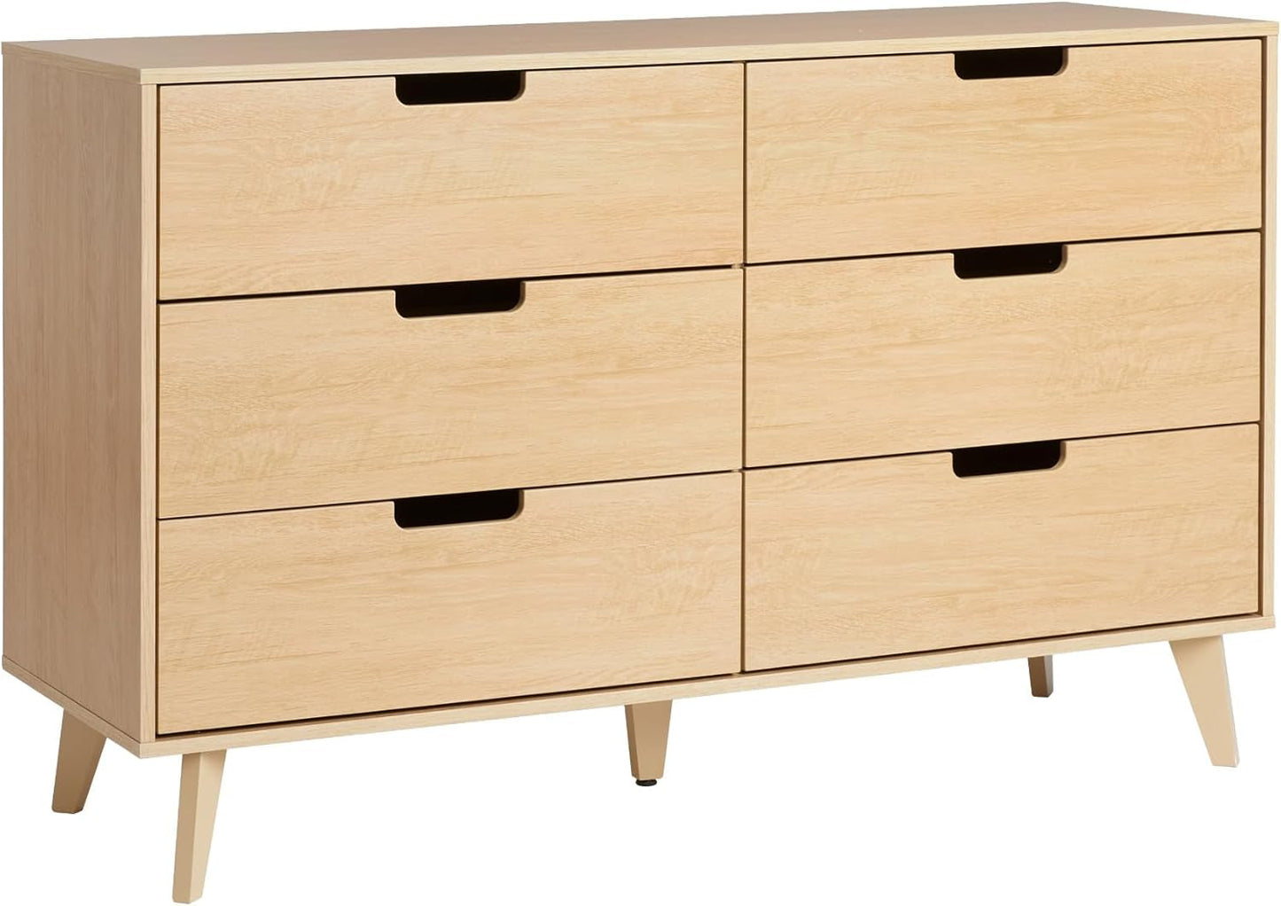 Modern 6-Drawer Dresser Bedroom Storage Organizer, 52 Inch, Riviera-0